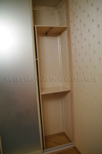Шафа купе з розписом на дзеркалі сатин