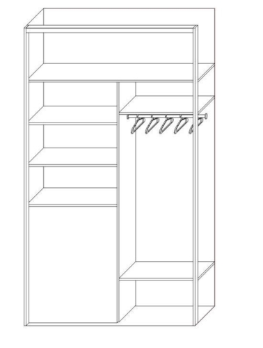 Вбудована шафа купе в спальню з фотодруком